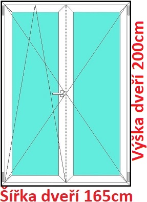 Dvojkrdlov balkonov dvere OS+O SOFT Dvojkrdlov balknov dvere 165x200 cm, otvrav a sklopn, Soft