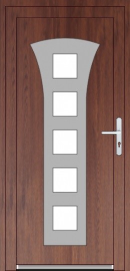 Jednokrídlové dvere Soft Inox Vchodové dvere plastové Soft Kora