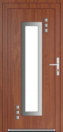 Jednokrídlové dvere Soft Inox Vchodové plastové dvere Soft Abel