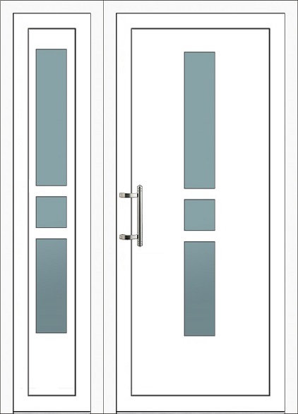 Dvojkrídlové vchodové plastové dvere Soft Megan