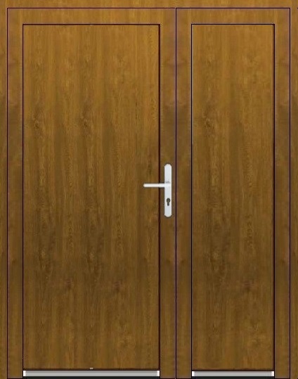 Dvojkrídlové vchodové plastové dvere Soft Emily
