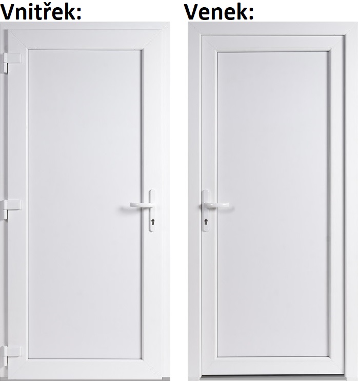 Lacn vchodov dvere plastov Soft WDS Pln biele 105x205 cm, av