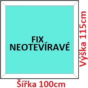 Plastov okna FIX SOFT rka 95 a 100cm Plastov okno 100x115 cm, FIX neotvrav, Soft