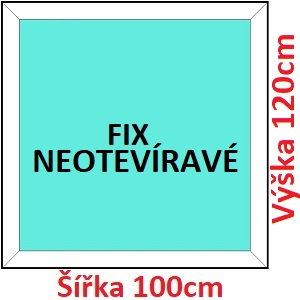 Plastov okna FIX SOFT rka 95 a 100cm Plastov okno 100x120 cm, FIX neotvrav, Soft