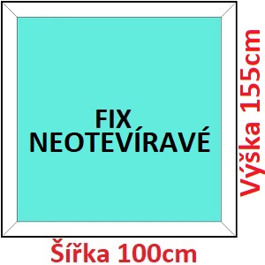 Plastov okna FIX SOFT rka 95 a 100cm Plastov okno 100x155 cm, FIX neotvrav, Soft