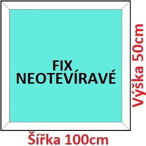 Plastov okna FIX SOFT rka 95 a 100cm Plastov okno 100x50 cm, FIX neotvrav, Soft