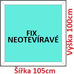 Plastov okna FIX SOFT rka 105 a 110cm Plastov okno 105x100 cm, FIX neotvrav, Soft