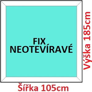 Plastov okna FIX SOFT rka 105 a 110cm Plastov okno 105x185 cm, FIX neotvrav, Soft