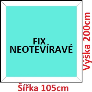 Plastov okna FIX SOFT rka 105 a 110cm Plastov okno 105x200 cm, FIX neotvrav, Soft