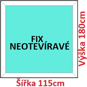 Plastov okna FIX SOFT rka 115 a 120cm Plastov okno 115x180 cm, FIX neotvrav, Soft