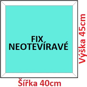 Fixn Plastov okno 40x45 cm, FIX neotvrav, Soft