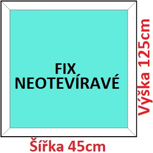 Plastov okna FIX SOFT rka 45 a 50cm Plastov okno 45x125 cm, FIX neotvrav, Soft