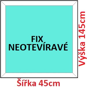 Fixn Plastov okno 45x145 cm, FIX neotvrav, Soft