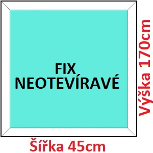 Fixn Plastov okno 45x170 cm, FIX neotvrav, Soft
