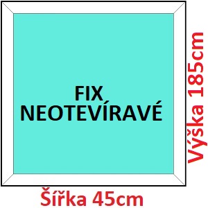 Fixn Plastov okno 45x185 cm, FIX neotvrav, Soft