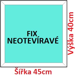 Fixn Plastov okno 45x40 cm, FIX neotvrav, Soft