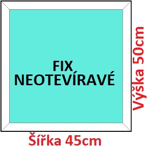 Fixn Plastov okno 45x50 cm, FIX neotvrav, Soft