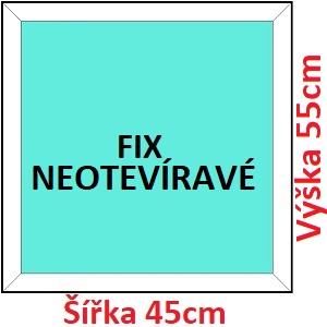 Fixn Plastov okno 45x55 cm, FIX neotvrav, Soft