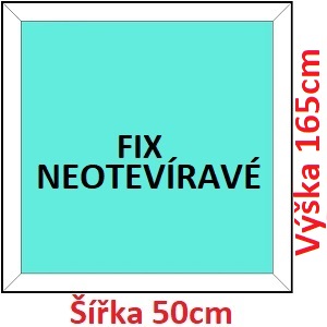 Fixn Plastov okno 50x165 cm, FIX neotvrav, Soft