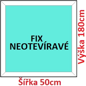 Fixn Plastov okno 50x180 cm, FIX neotvrav, Soft