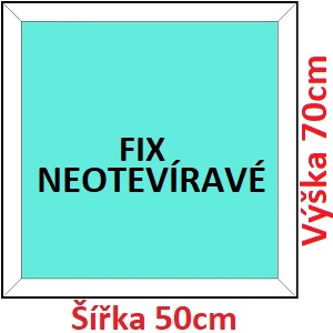 Fixn Plastov okno 50x70 cm, FIX neotvrav, Soft