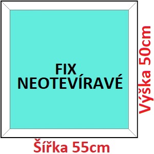 Plastov okna FIX SOFT rka 55 a 60cm Plastov okno 55x50 cm, FIX neotvrav, Soft