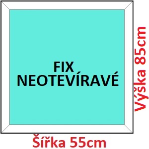 Fixn Plastov okno 55x85 cm, FIX neotvrav, Soft