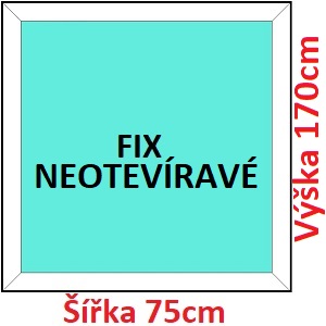 Plastov okna FIX SOFT rka 75 a 80cm Plastov okno 75x170 cm, FIX neotvrav, Soft