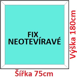 Plastov okna FIX SOFT rka 75 a 80cm Plastov okno 75x180 cm, FIX neotvrav, Soft