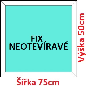 Plastov okna FIX SOFT rka 75 a 80cm Plastov okno 75x50 cm, FIX neotvrav, Soft