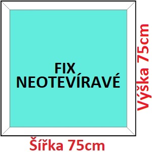 Plastov okna FIX SOFT rka 75 a 80cm Plastov okno 75x75 cm, FIX neotvrav, Soft