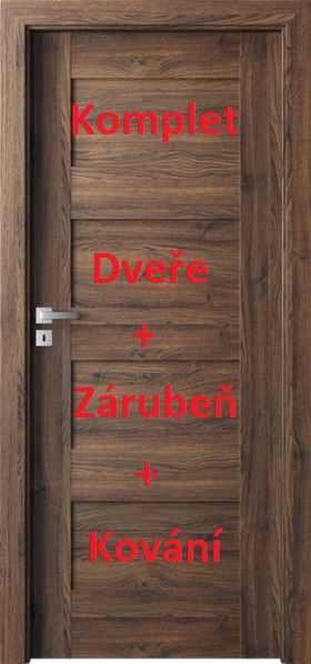 Lacne dvere PORTA+VERTE - AKCIA Lacn Interirov dvere VERTE Premium A.0 - komplet dvere + zruba + kovanie