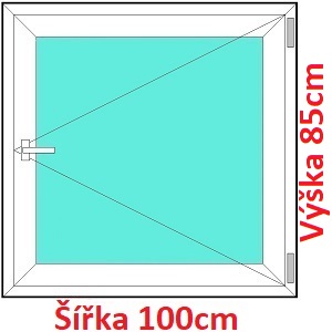 Plastov okna O SOFT rka 95 a 100cm Plastov okno 100x85 cm, otevrav, Soft