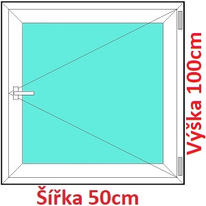 Plastov okna O SOFT rka 50, 55 a 60cm Plastov okno 50x100 cm, otevrav, Soft