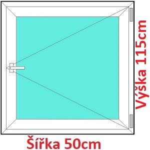 Plastov okna O SOFT rka 50, 55 a 60cm x vka 100-120cm Plastov okno 50x115 cm, otevrav, Soft