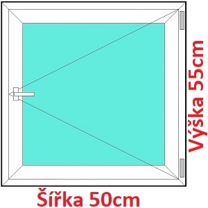 Plastov okna O SOFT rka 50, 55 a 60cm x vka 50-70cm Plastov okno 50x55 cm, otevrav, Soft