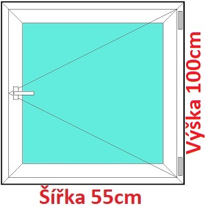 Plastov okna O SOFT rka 50, 55 a 60cm Plastov okno 55x100 cm, otevrav, Soft