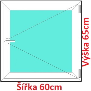 Plastov okna O SOFT rka 50, 55 a 60cm x vka 50-70cm Plastov okno 60x65 cm, otevrav, Soft