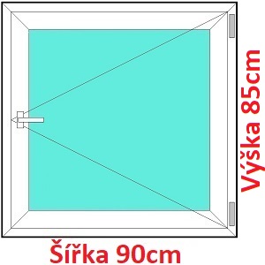Plastov okna O SOFT rka 85 a 90cm Plastov okno 90x85 cm, otevrav, Soft