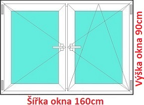 Dvojkrdlov okna O+OS SOFT rka 155 a 160cm Dvojkrdlov plastov okno 160x90 cm, O+OS, Soft