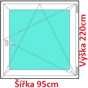 Plastov okna OS SOFT rka 95 a 100cm Plastov okno 95x220 cm, otevrav a sklopn, Soft
