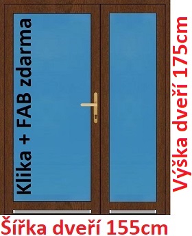 Vchodov dvere - Akce! Dvojkrdlov vchodov dvere plastov Soft 3/3 sklo 155x175 cm - Akce!