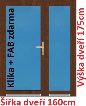 Dvojkrdlov vchodov dvere plastov Soft 3/3 sklo 160x175 cm - Akce!
