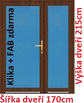 Vchodov dvere - Akce! Dvojkrdlov vchodov dvere plastov Soft 3/3 sklo 170x215 cm - Akce!