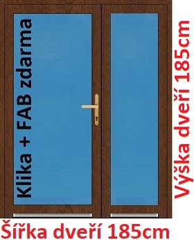 Vchodov dvere - Akce! Dvojkrdlov vchodov dvere plastov Soft 3/3 sklo 185x185 cm - Akce!