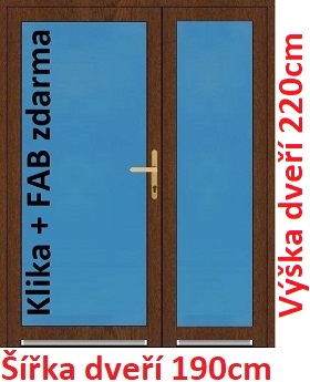 Vchodov dvere - Akce! Dvojkrdlov vchodov dvere plastov Soft 3/3 sklo 190x220 cm - Akce!