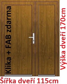 Vchodové dvere - Akce! Dvojkrídlové vchodové dvere plastové plné Soft Emily 115x170 cm - Akce!