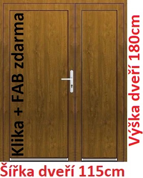 Vchodové dvere - Akce! Dvojkrídlové vchodové dvere plastové plné Soft Emily 115x180 cm - Akce!