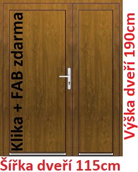 Vchodové dvere - Akce! Dvojkrídlové vchodové dvere plastové plné Soft Emily 115x190 cm - Akce!