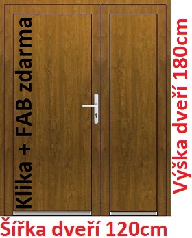 Vchodové dvere - Akce! Dvojkrídlové vchodové dvere plastové plné Soft Emily 120x180 cm - Akce!